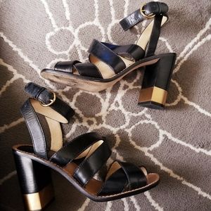 Michael Kors Black and Gold Heels